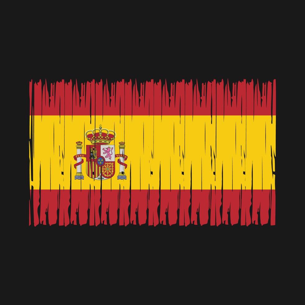 Spain Flag Brush vector