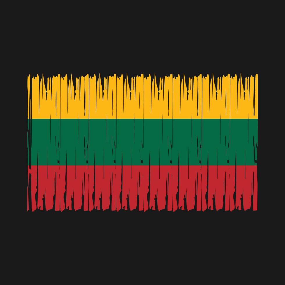 Lithuania Flag Brush vector