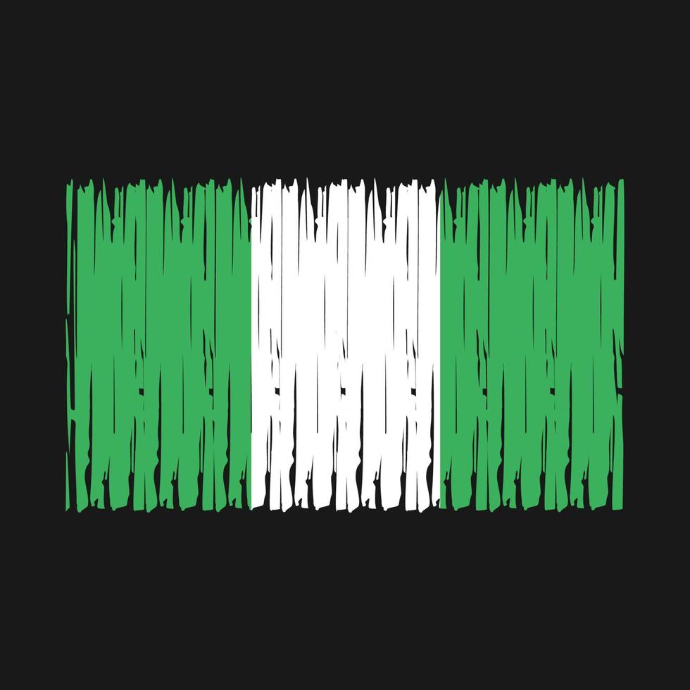 Nigeria Flag Brush vector