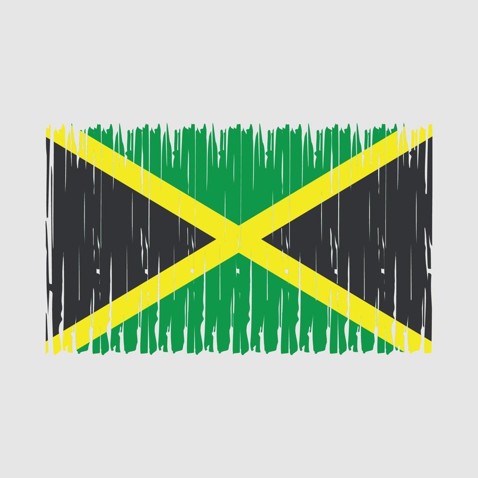 Jamaica Flag Brush vector