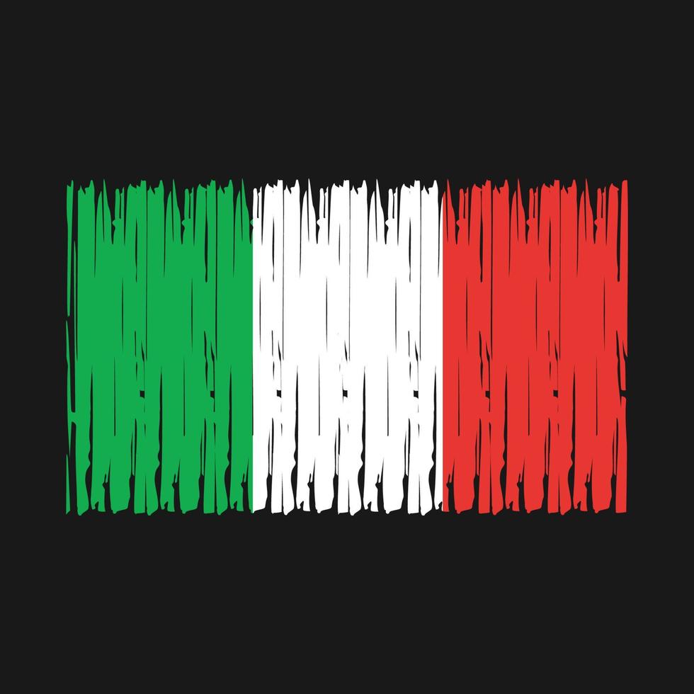 Italy Flag Brush vector