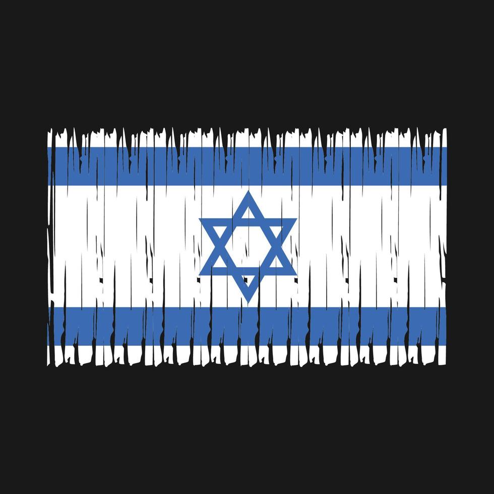 cepillo de bandera de israel vector