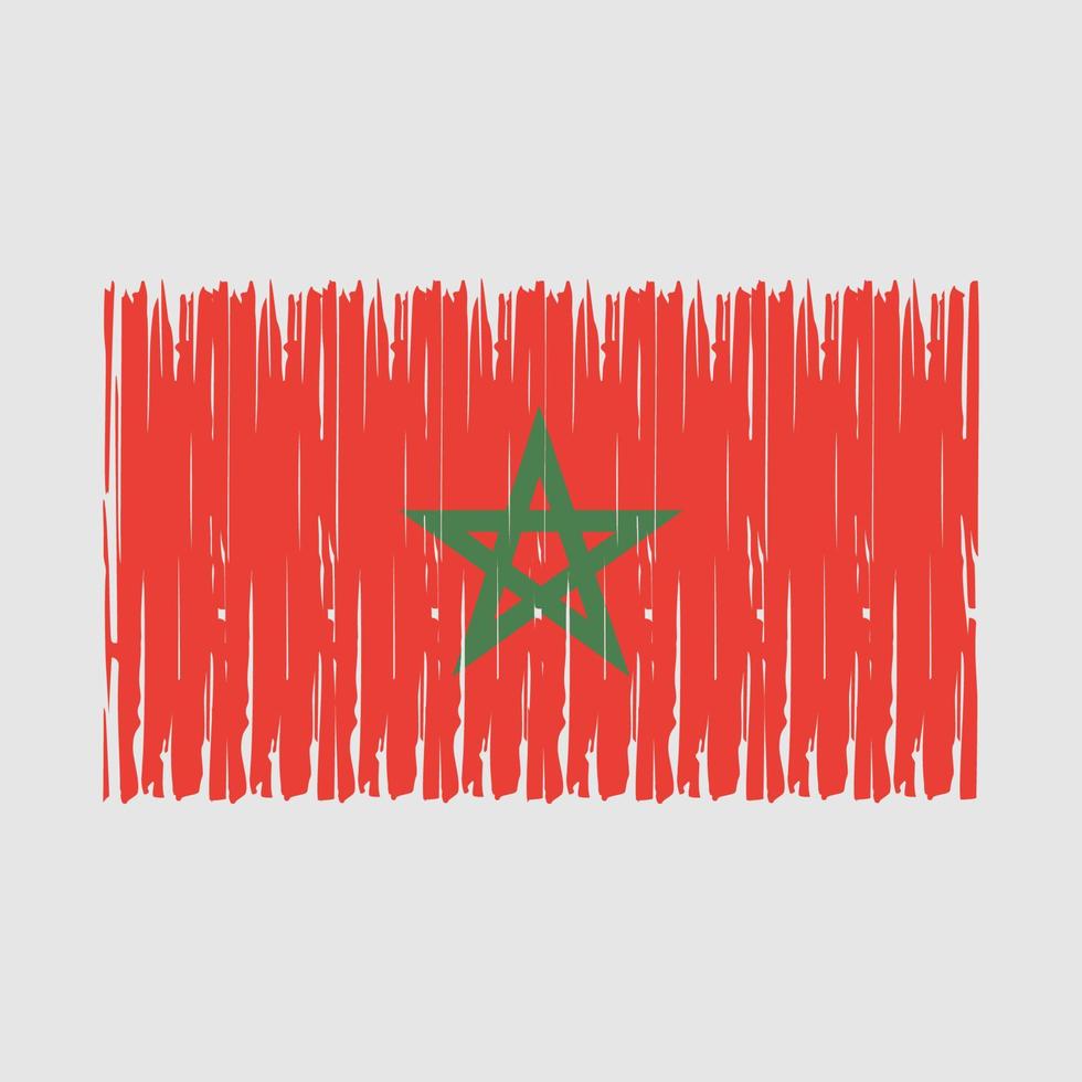 cepillo de la bandera de marruecos vector