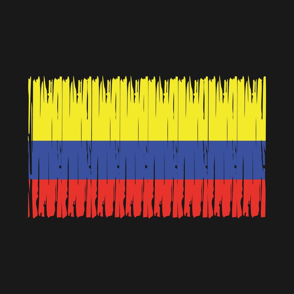 Colombia Flag Brush vector