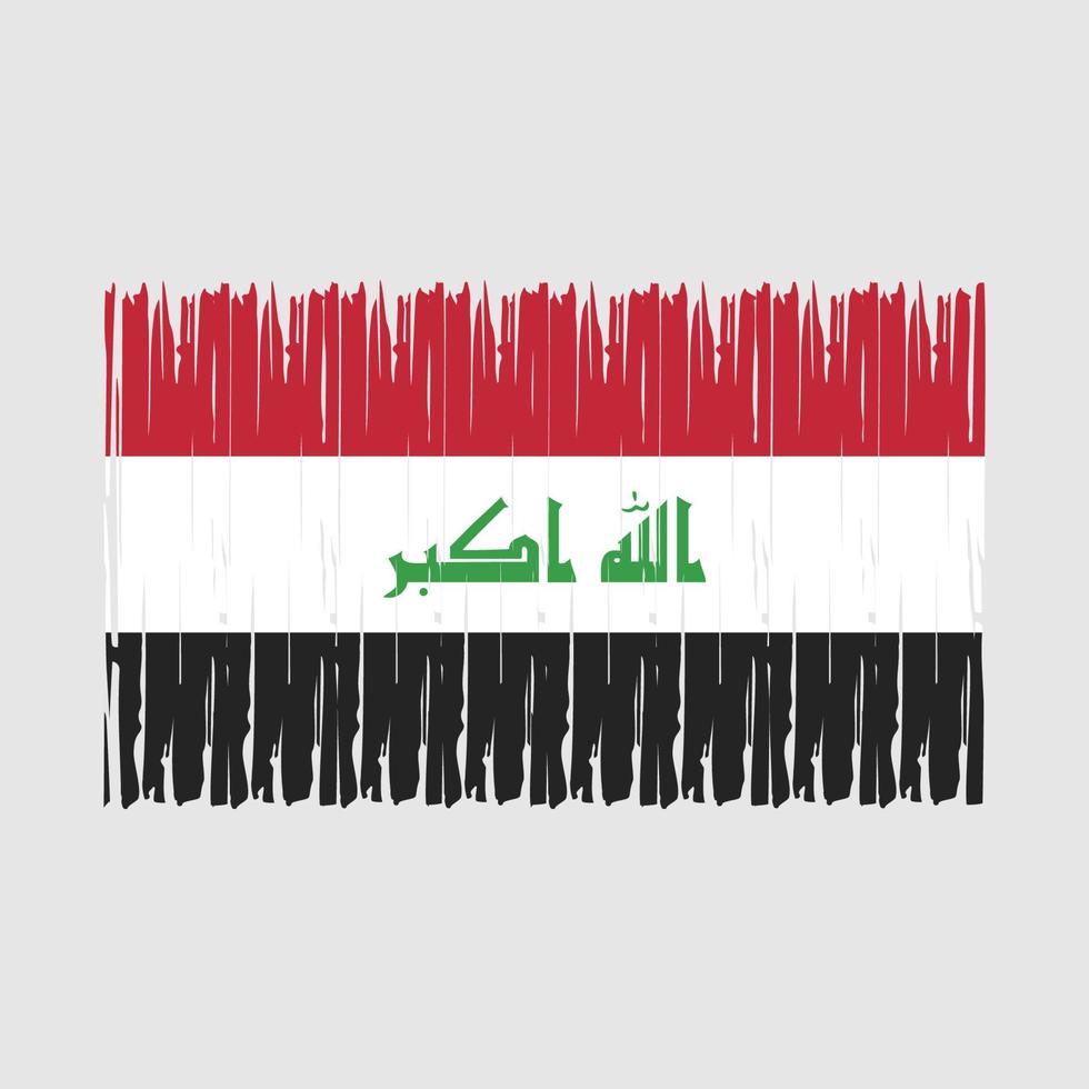 Iraq Flag Brush vector