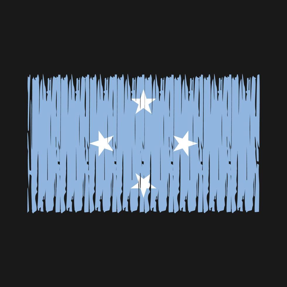 Micronesia Flag Brush vector