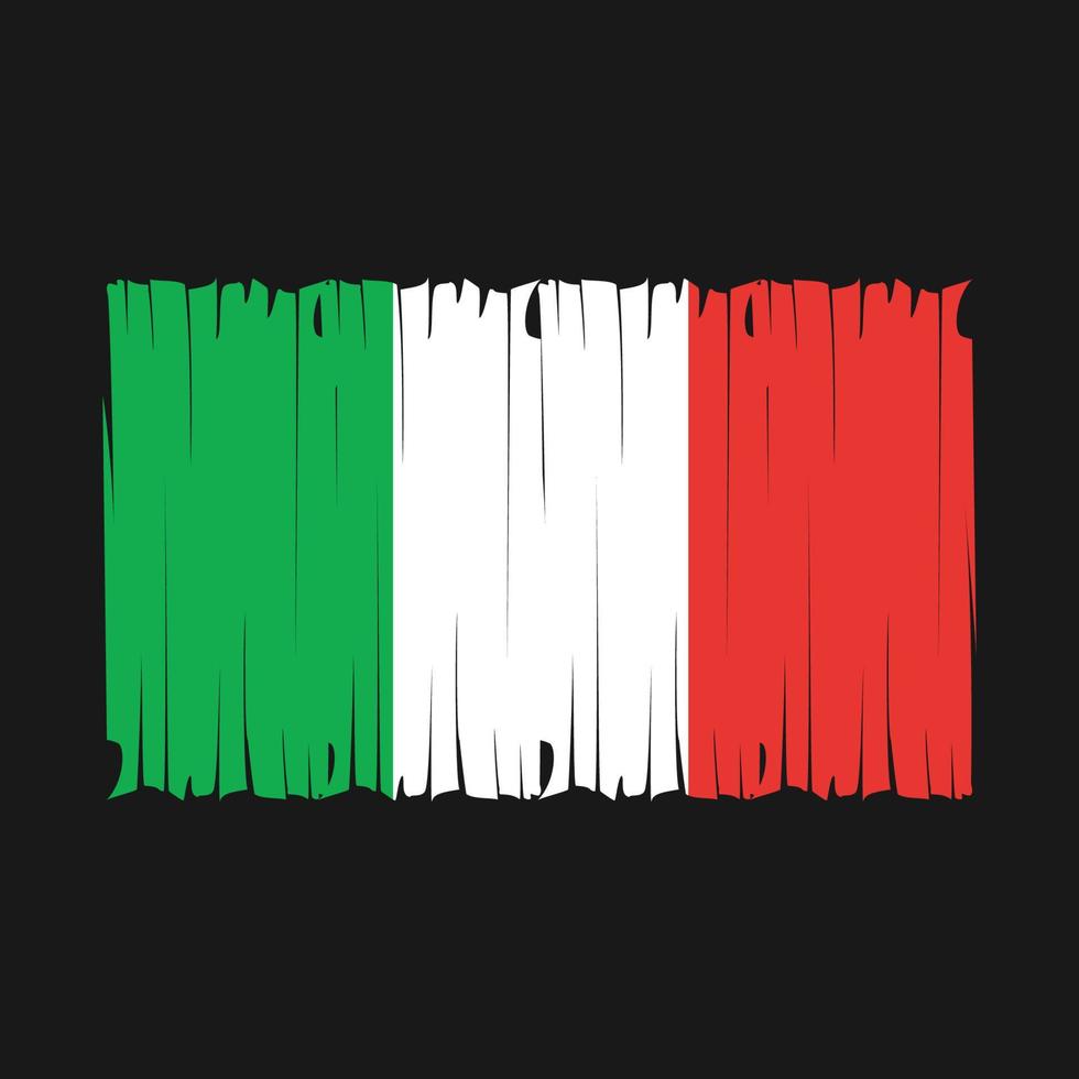 Ilustración de vector de pincel de bandera de Italia