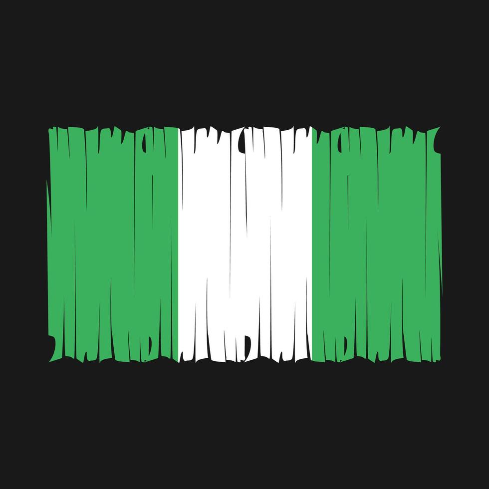 Nigeria Flag Brush Vector Illustration