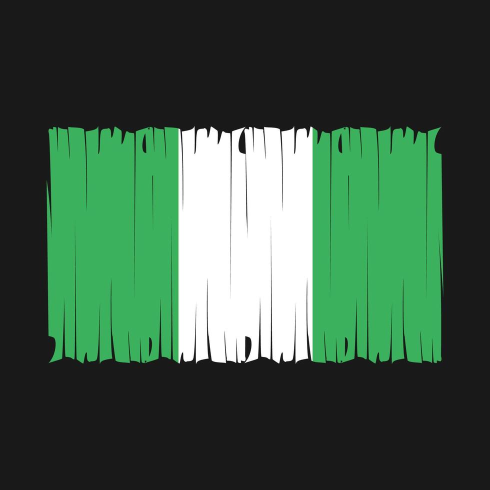 ilustración de vector de pincel de bandera de nigeria