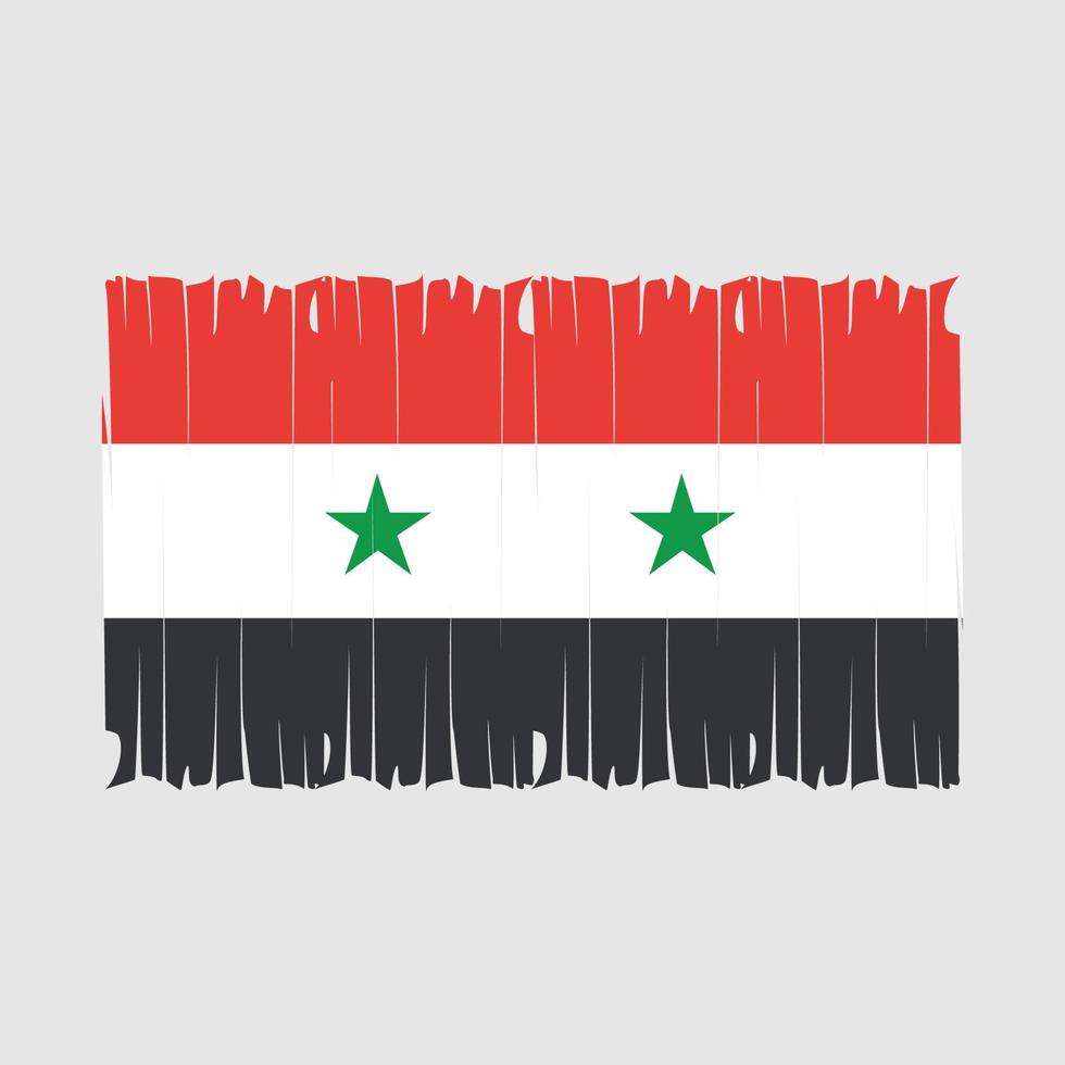 Syria Flag Brush Vector Illustration