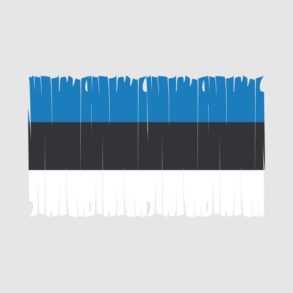 Ilustración de vector de cepillo de bandera de estonia