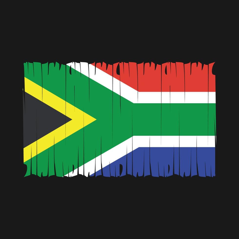 South Africa Flag Brush Vector Illustration