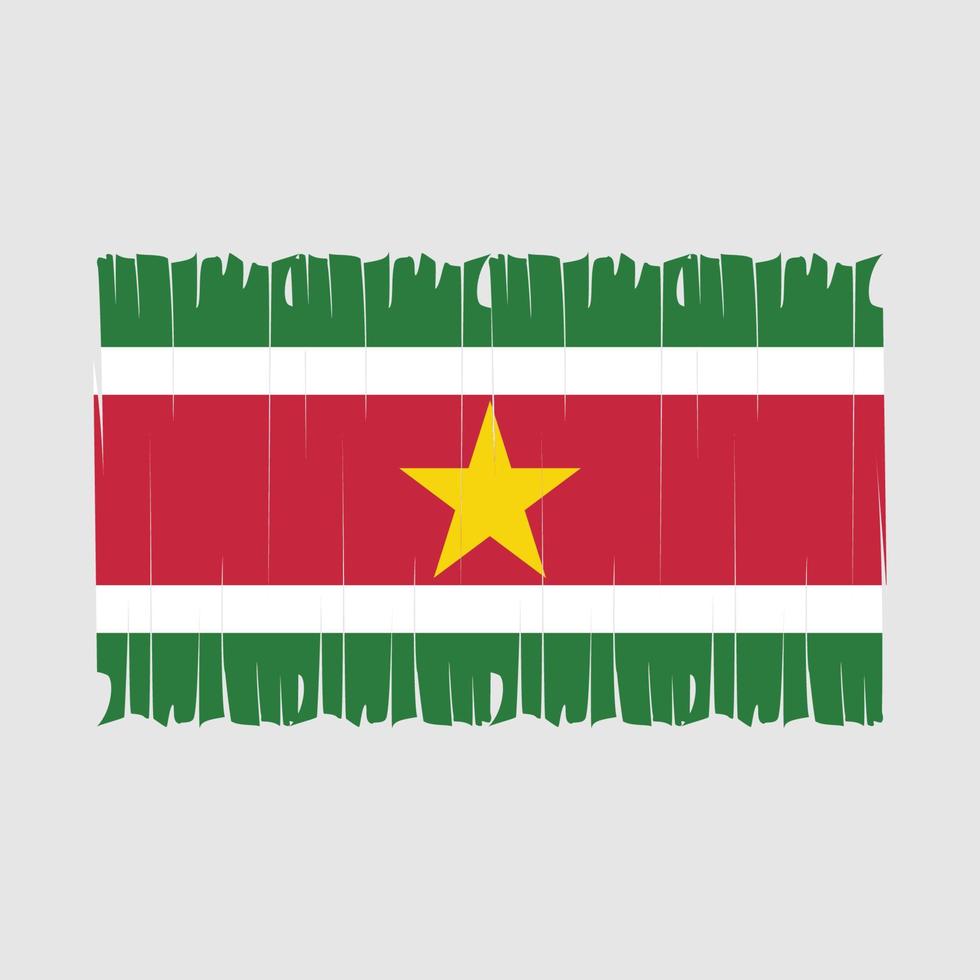ilustración de vector de pincel de bandera de surinam