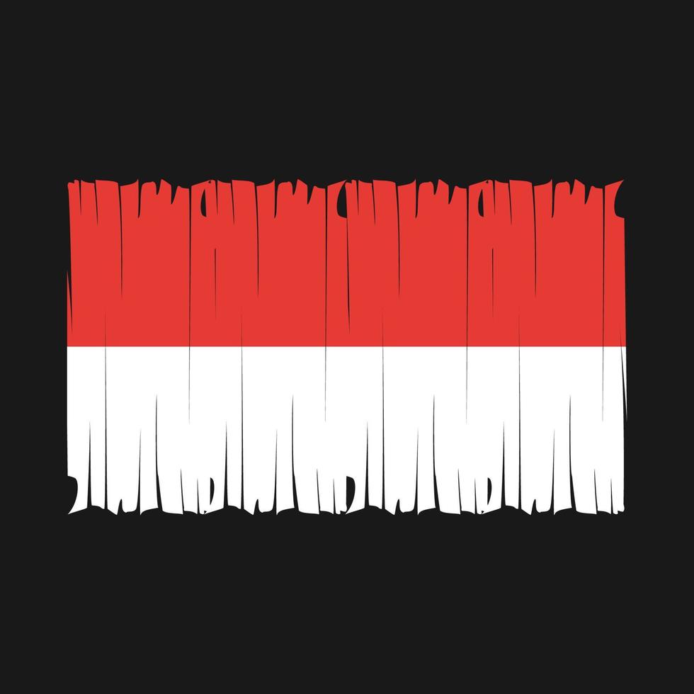 Indonesia Flag Brush Vector Illustration