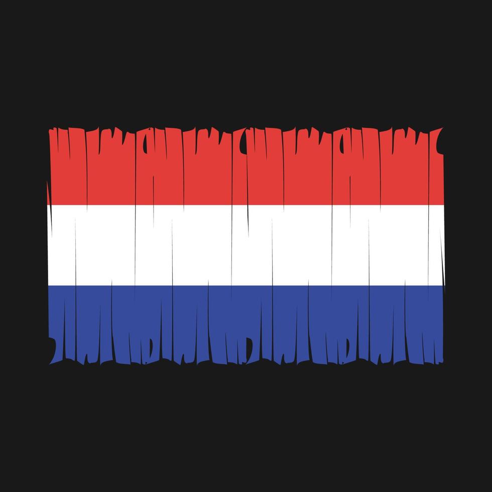 Netherlands Flag Brush Vector Illustration