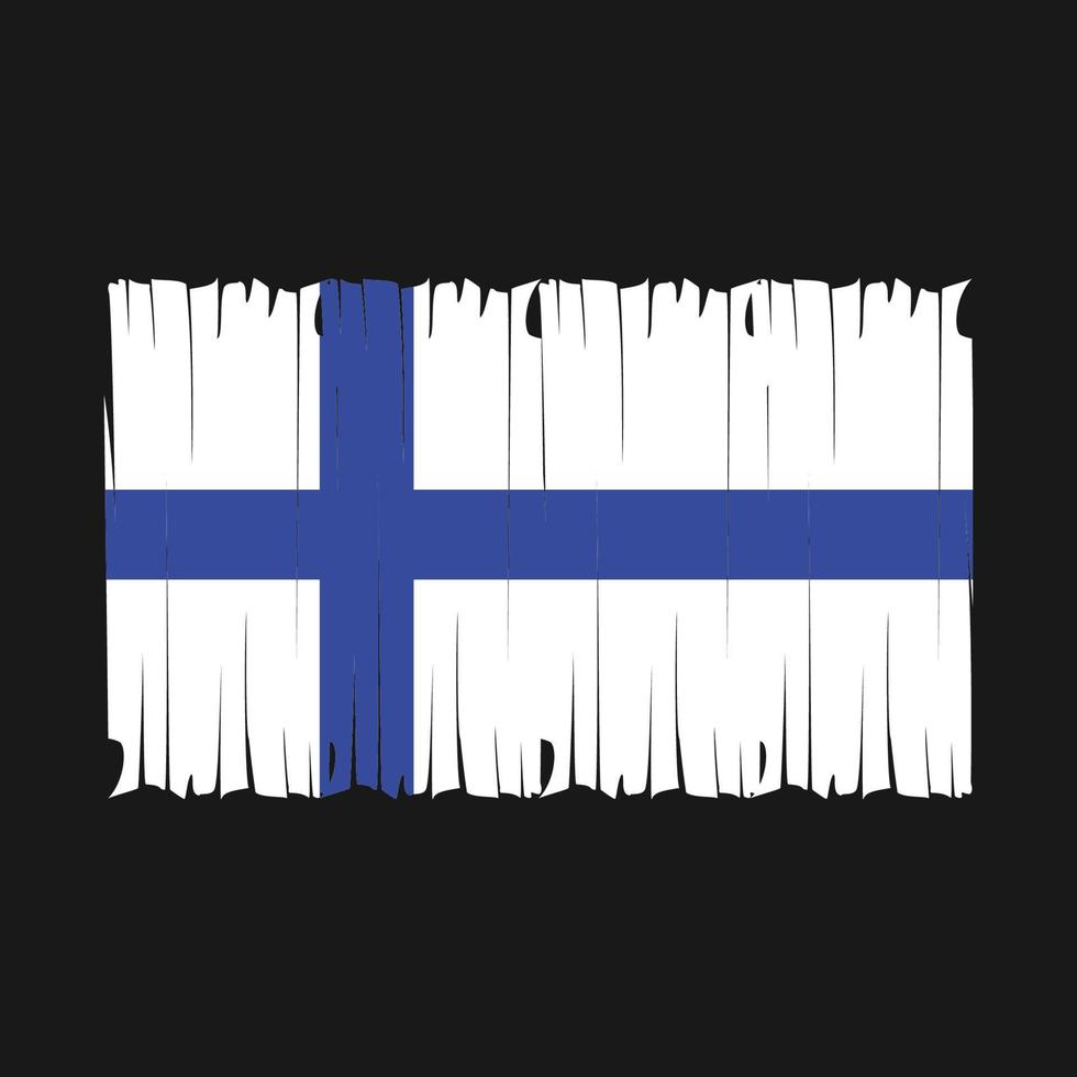 Finland Flag Brush Vector Illustration