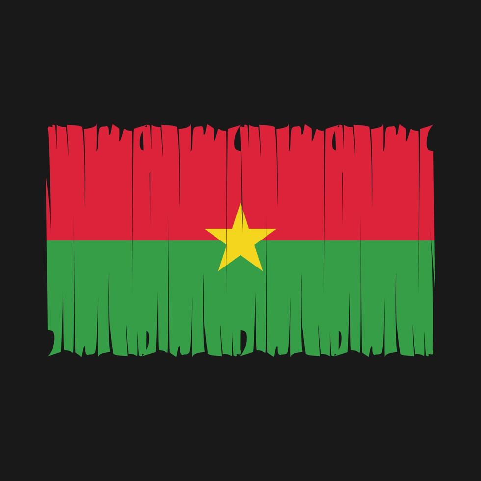 Burkina Faso Flag Brush Vector Illustration