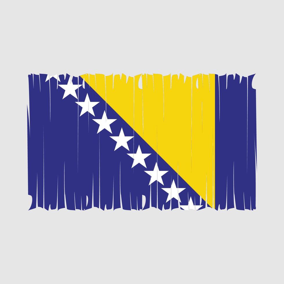 Bosnia Flag Brush Vector Illustration