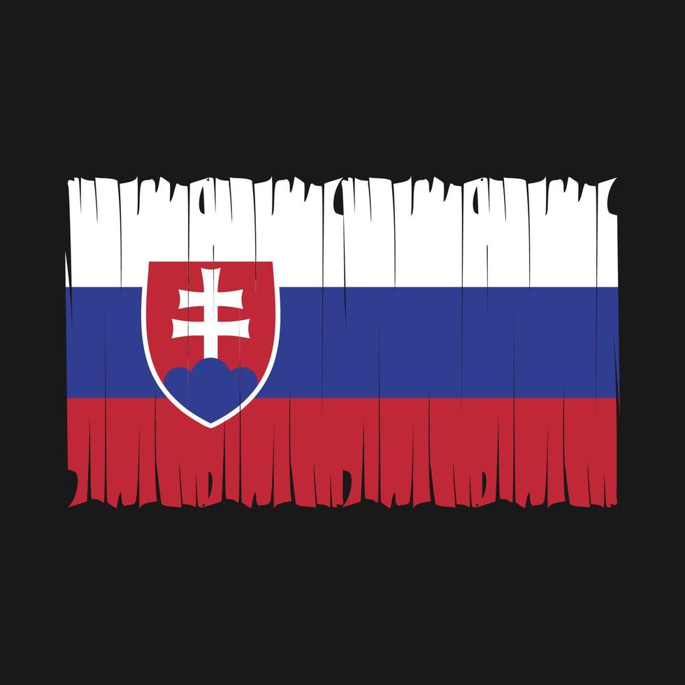 Slovakia Flag Brush Vector Illustration