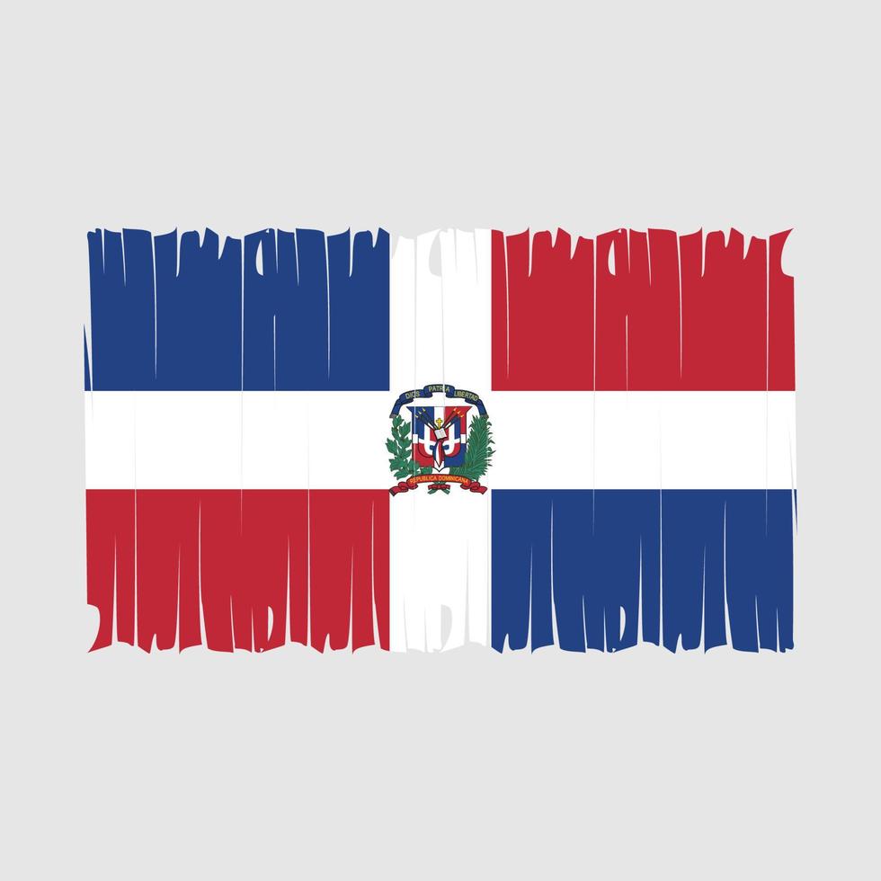Dominican Republic Flag Brush Vector Illustration