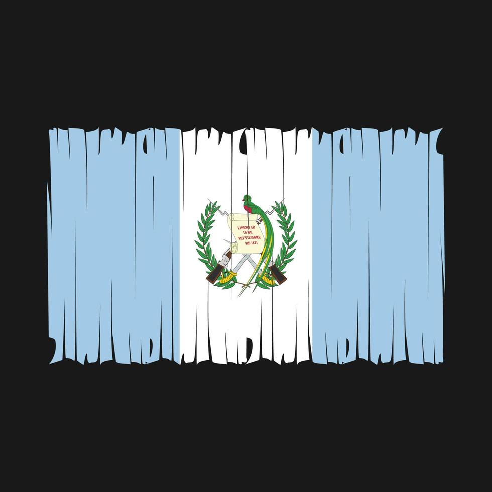 ilustración de vector de pincel de bandera de guatemala