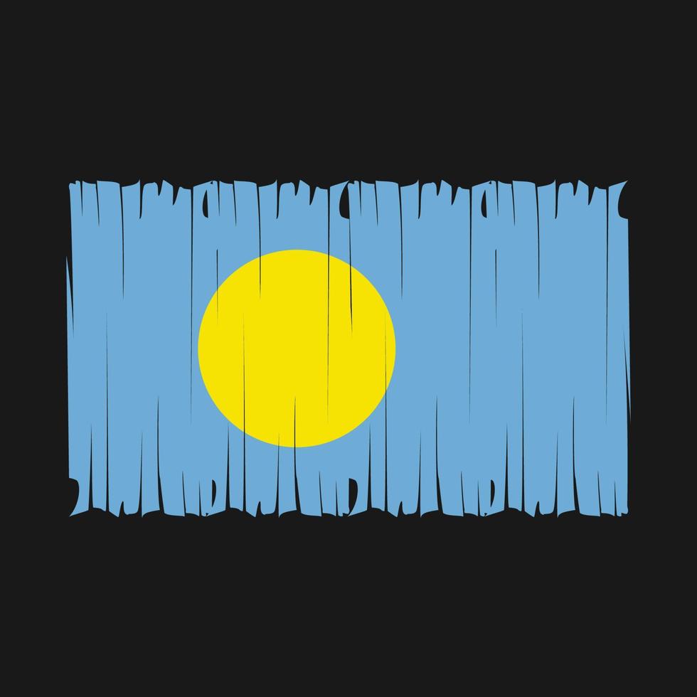 Palau Flag Brush Vector Illustration
