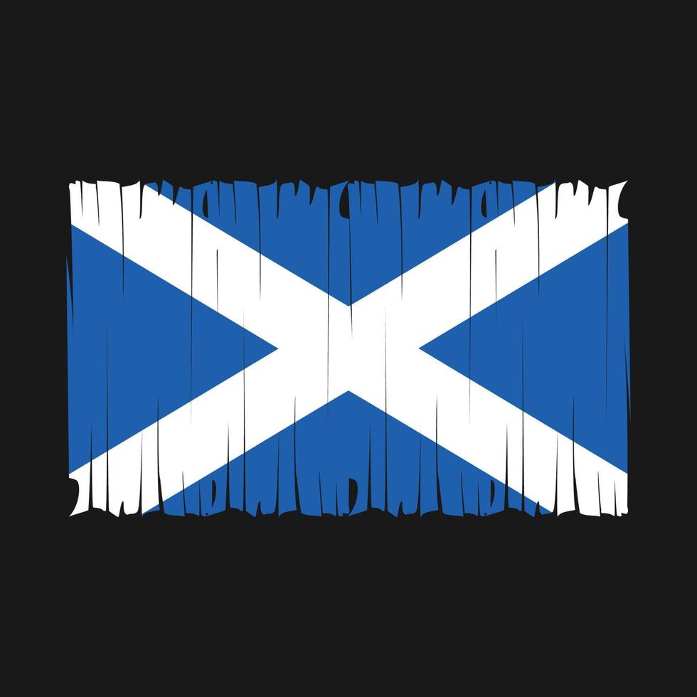 Ilustración de vector de cepillo de bandera de Escocia