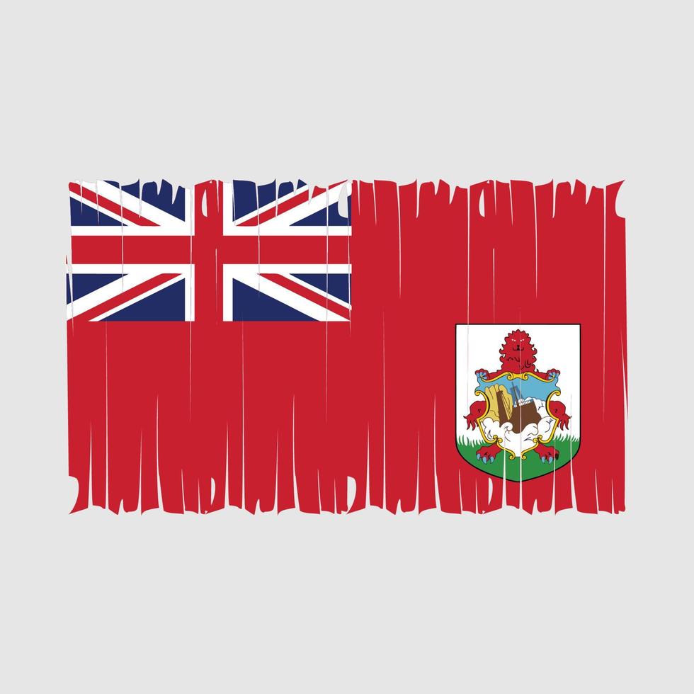 Ilustración de vector de pincel de bandera de Bermudas