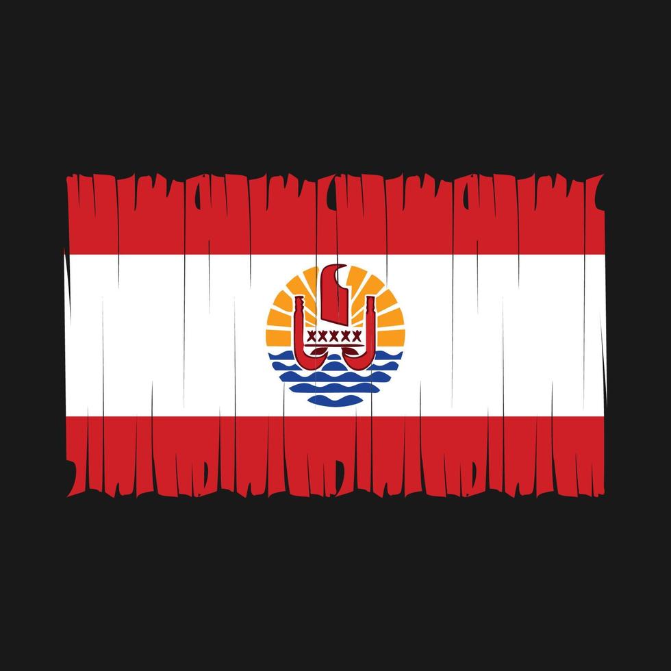 French Polynesia Flag Brush Vector Illustration
