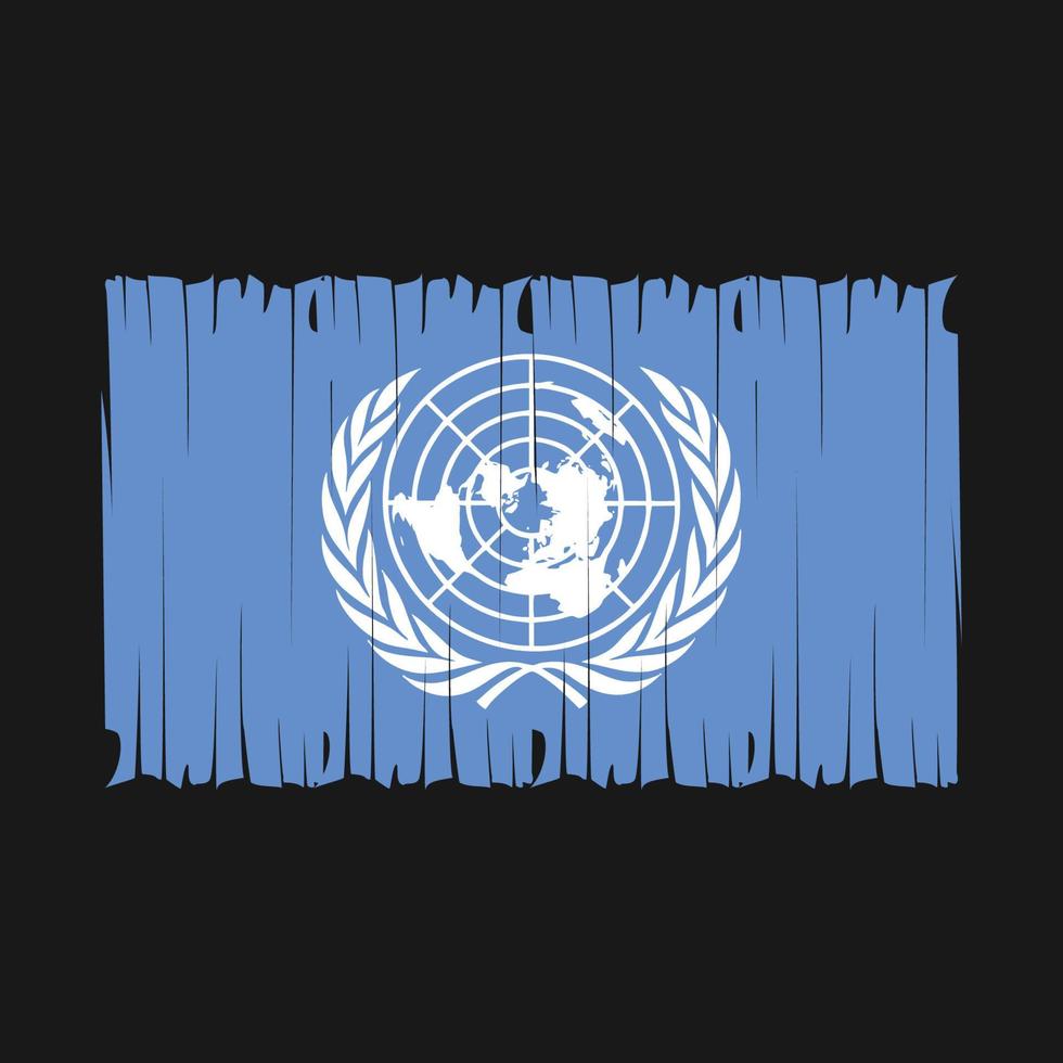 United Nations Flag Brush Vector Illustration