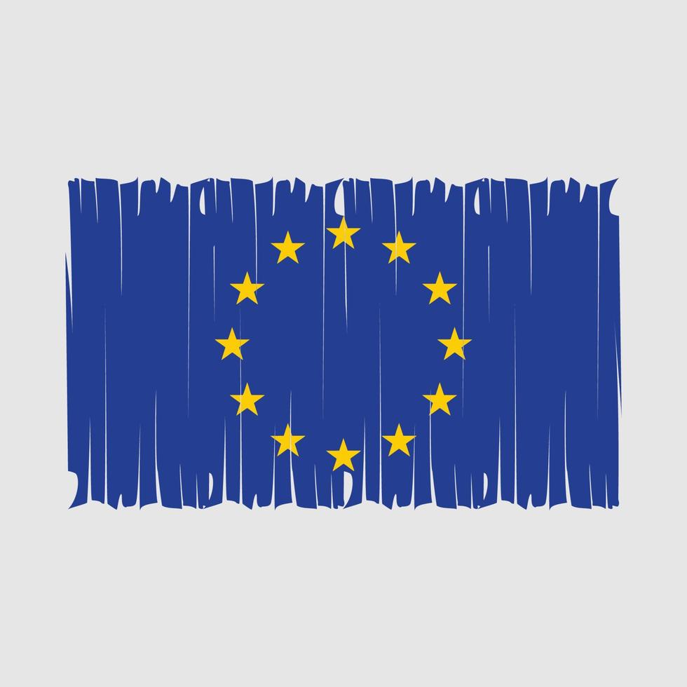 Ilustración de vector de pincel de bandera europea