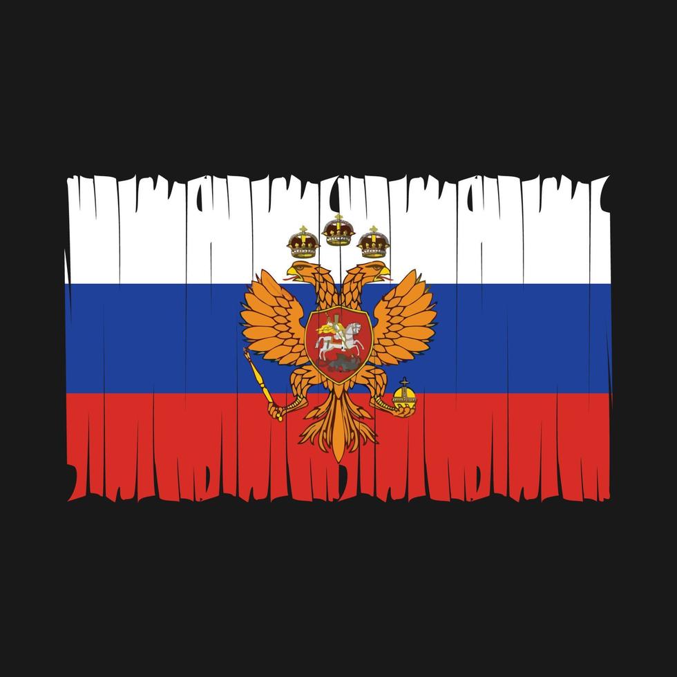 Russia Flag Brush Vector Illustration