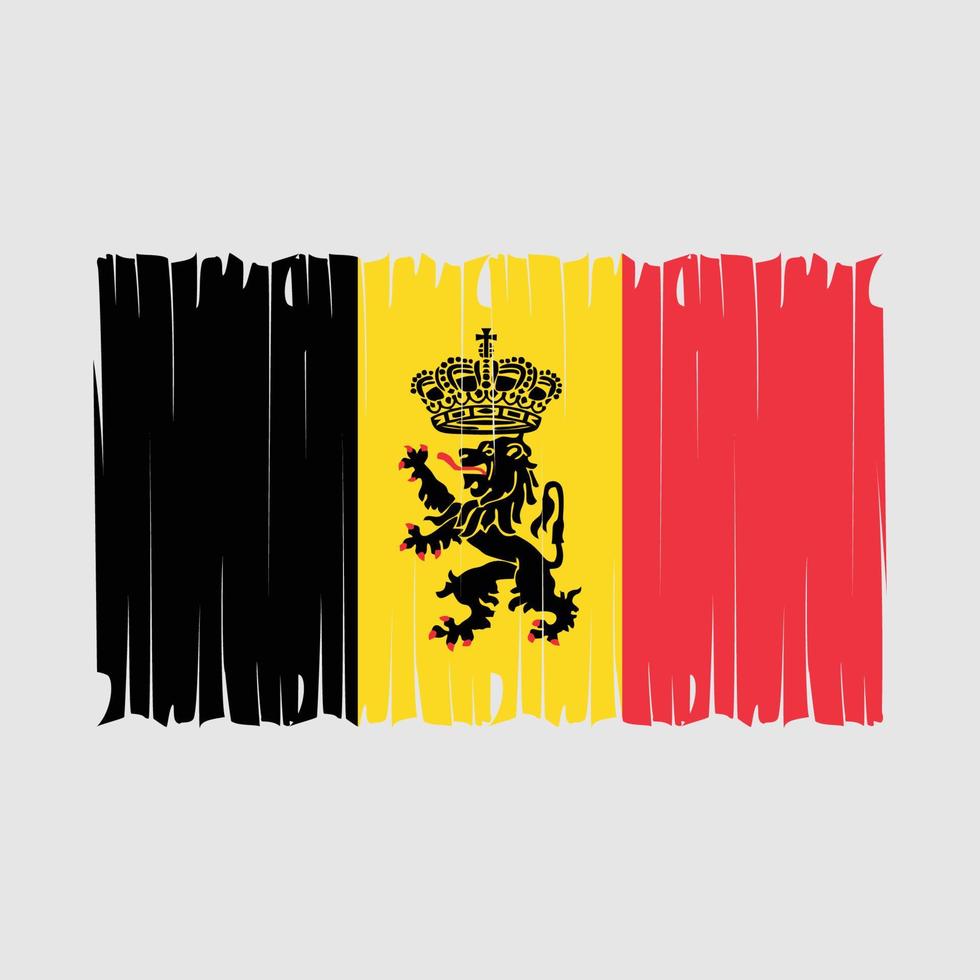 ilustración de vector de pincel de bandera de bélgica