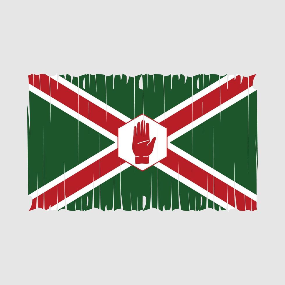 Ilustración de vector de pincel de bandera de irlanda del norte