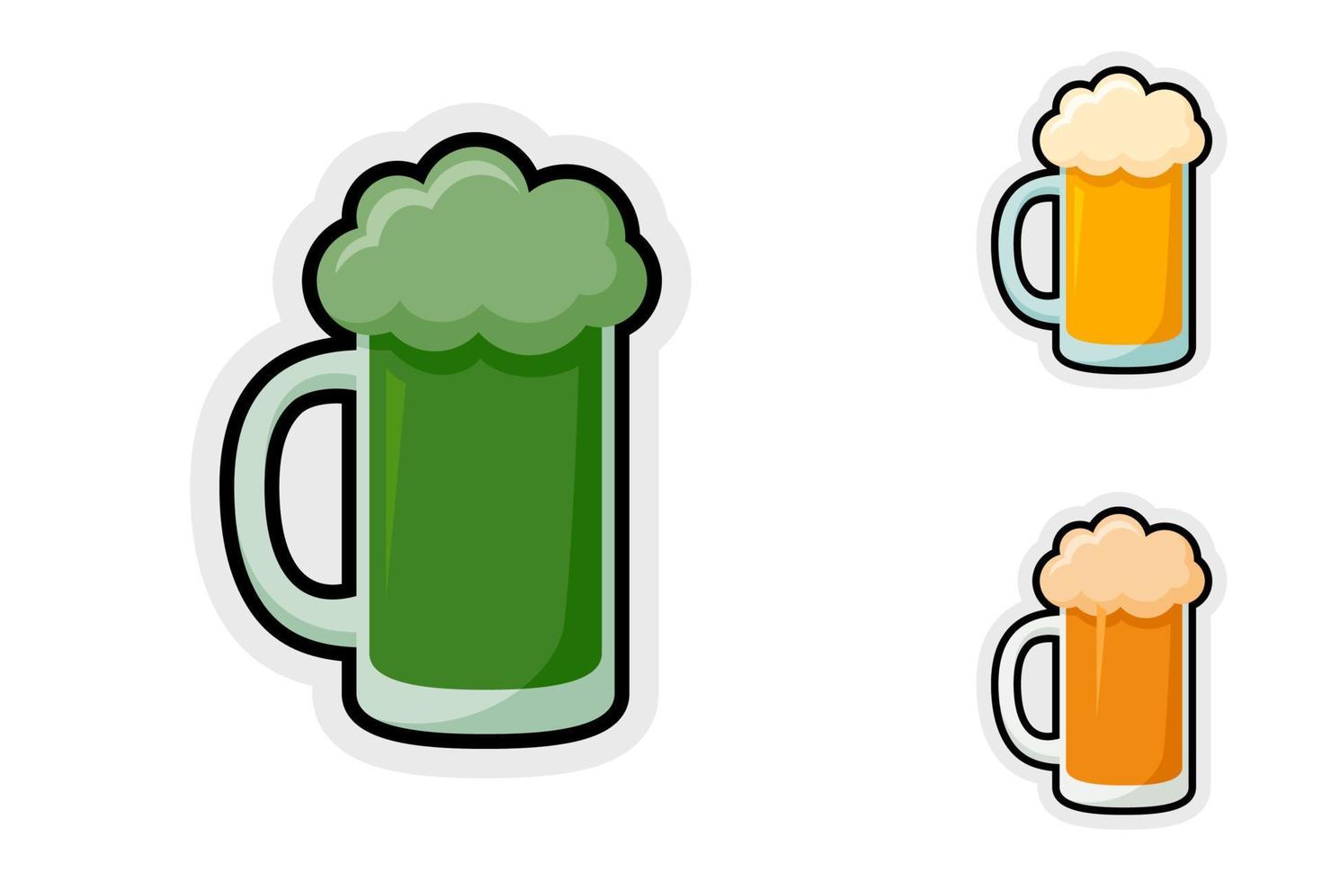 Note sticker set with Beer vector