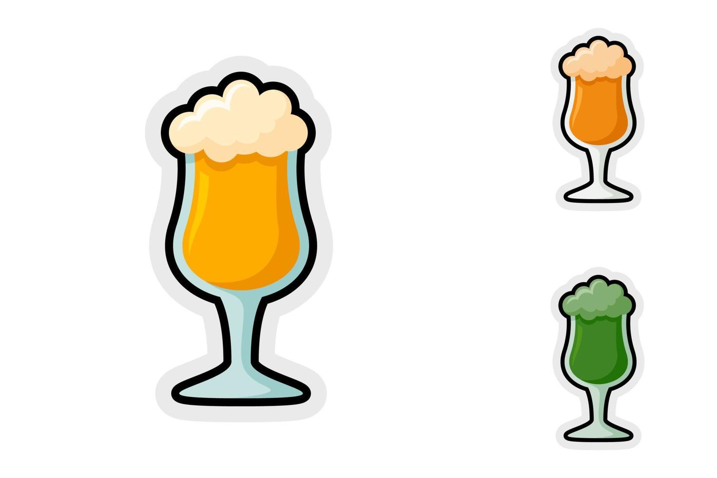 Note sticker set with Beer vector