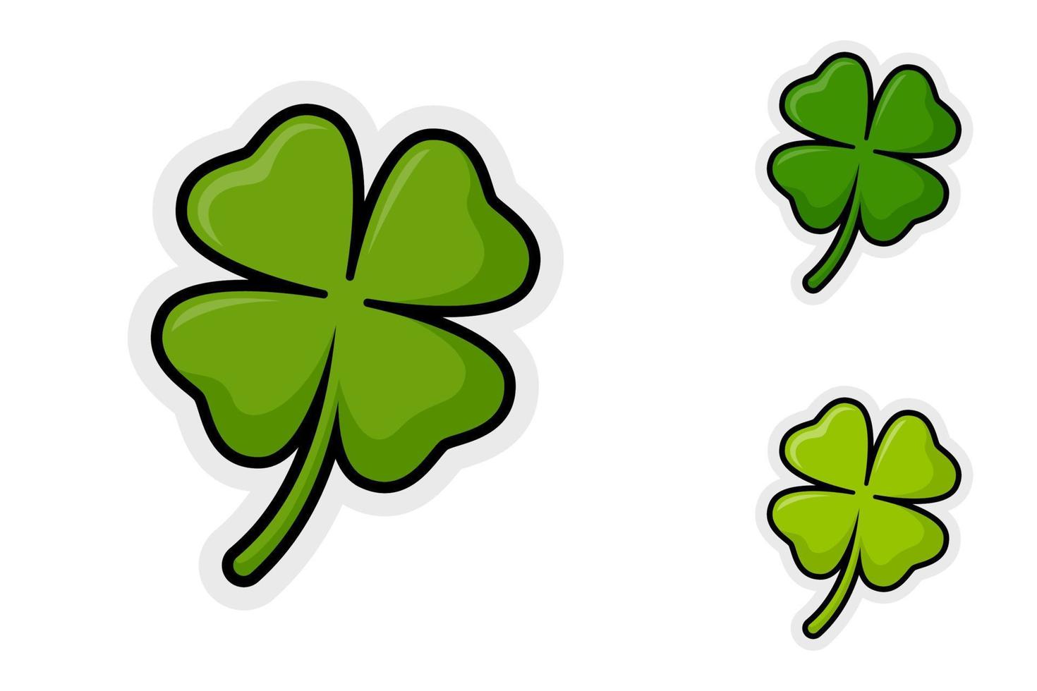 Note sticker set with Clover Leaf vector
