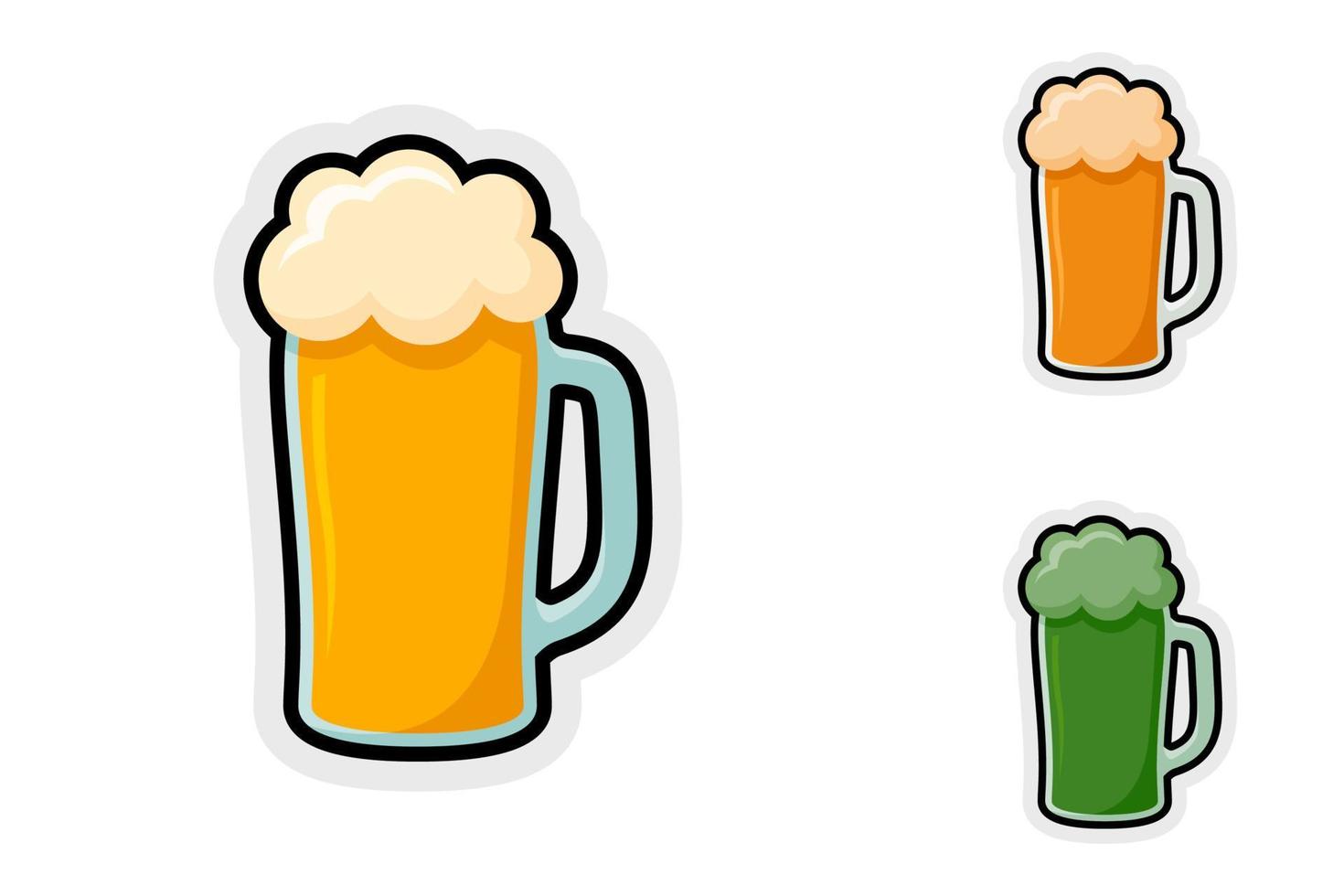 Note sticker set with Beer vector