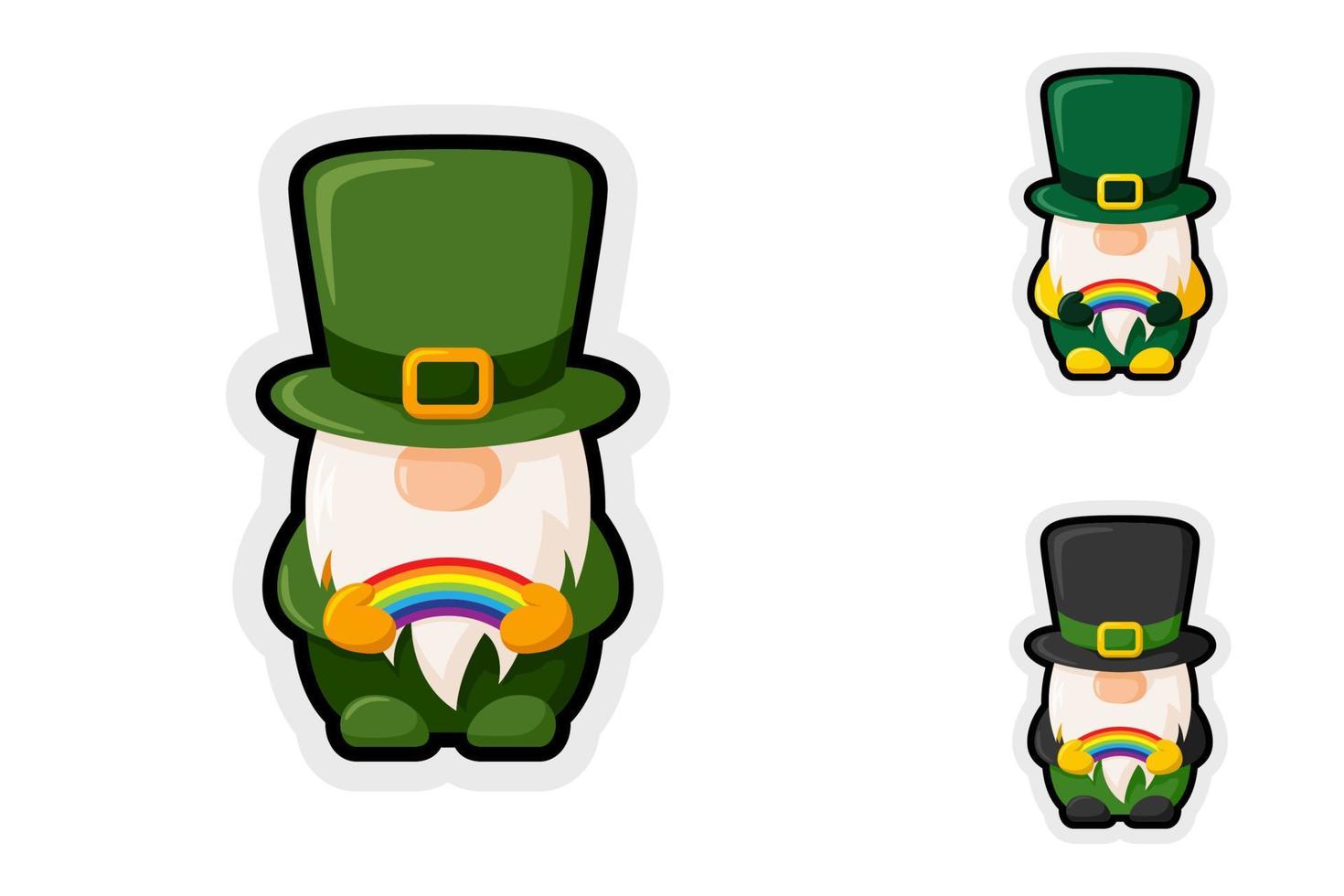 Note sticker set with Leprechaun vector