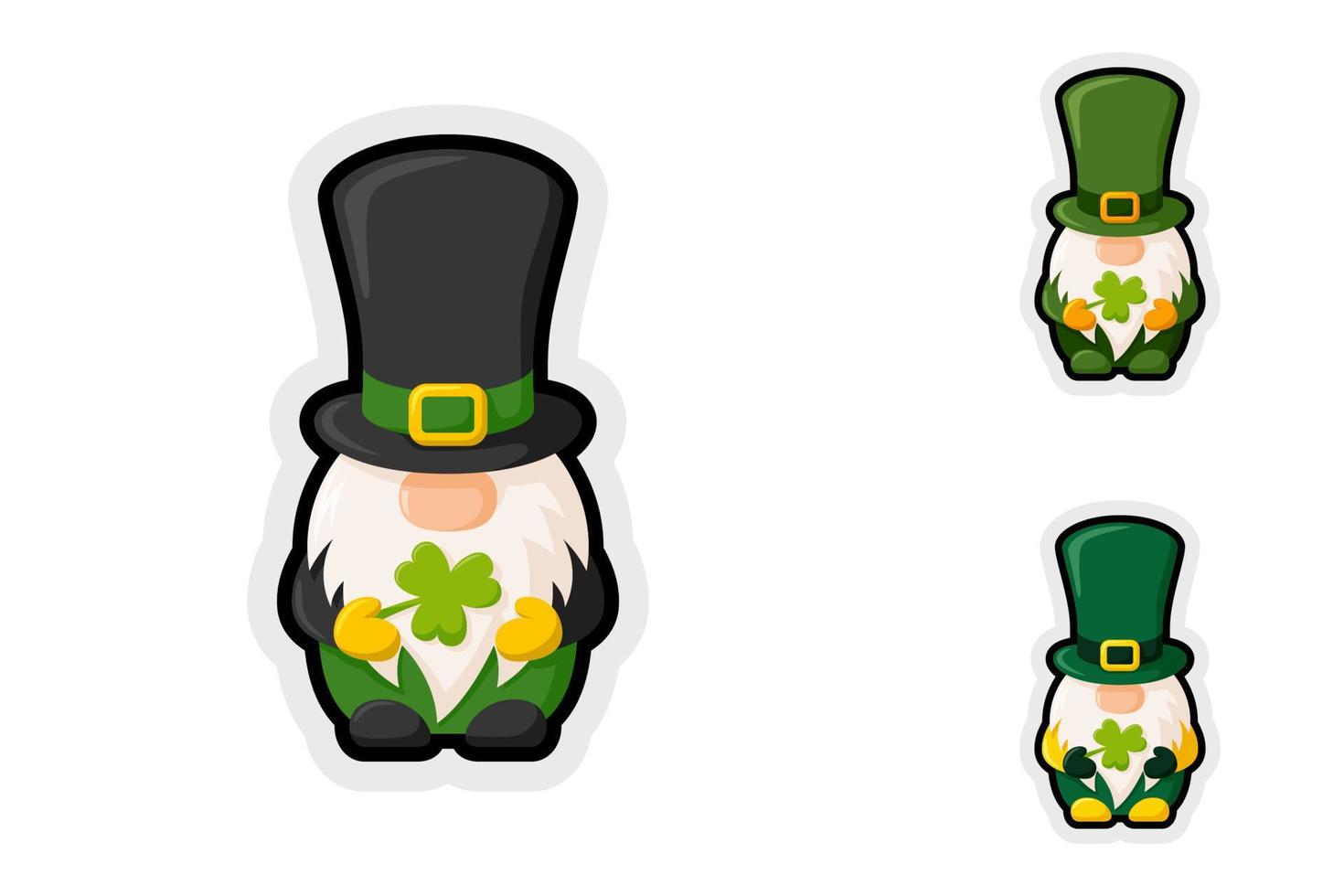 Note sticker set with Leprechaun vector