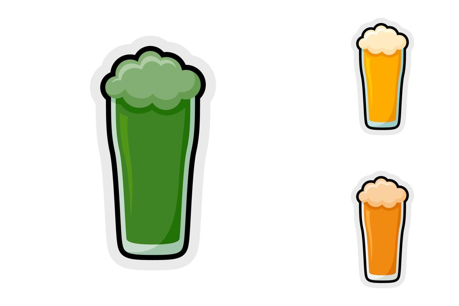 Note sticker set with Beer vector