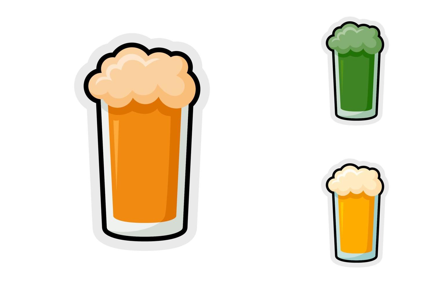 Note sticker set with Beer vector