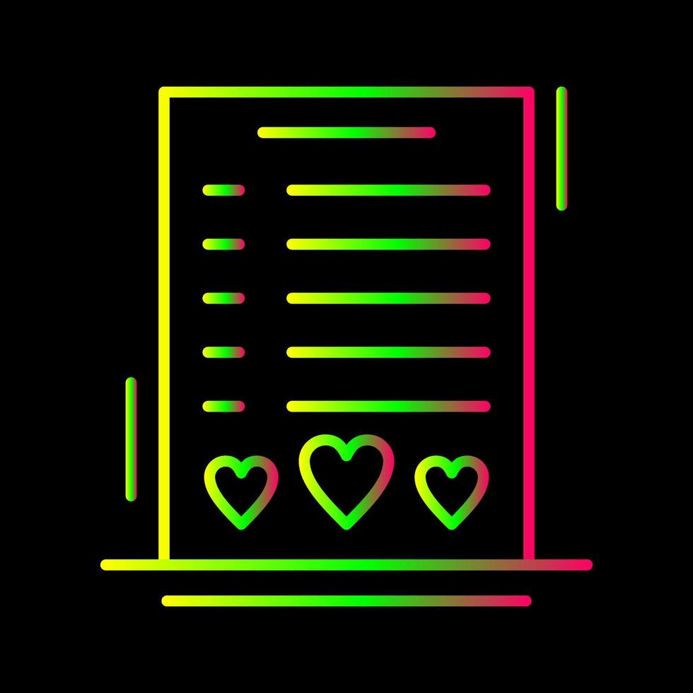 Wishlist Vector Icon