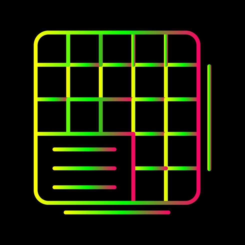 Table Data Vector Icon