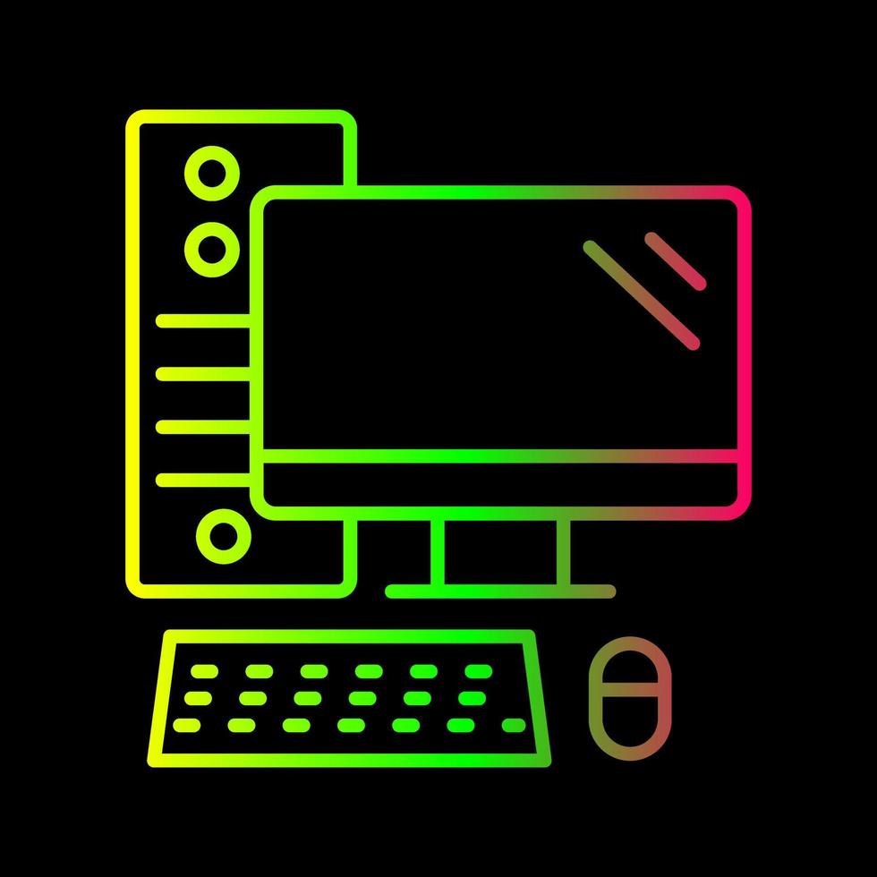 icono de vector de computadora