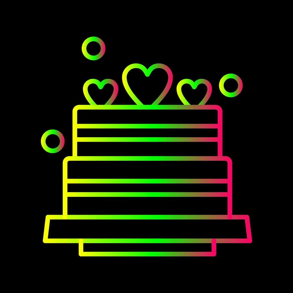 icono de vector de pastel de bodas