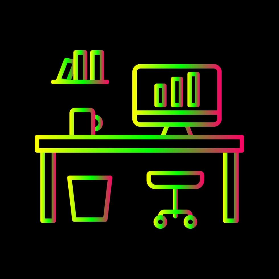 Office Desk Vector Icon