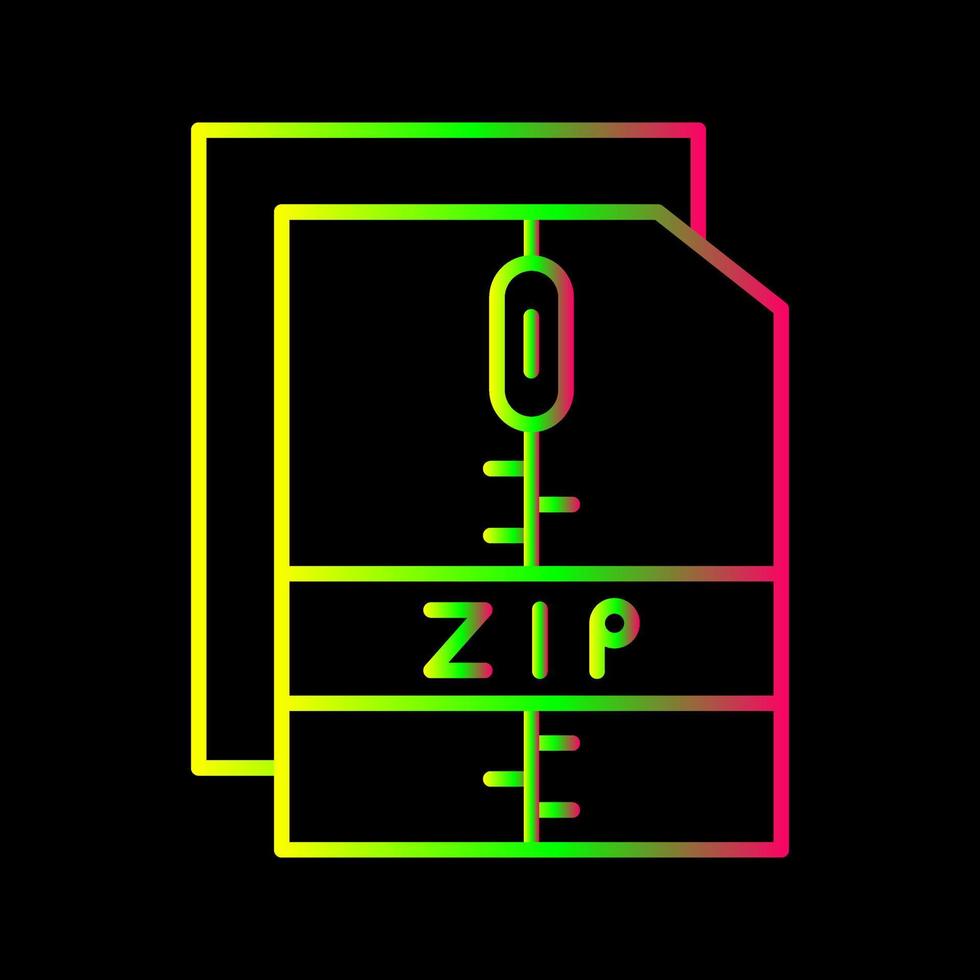 icono de vector de archivo zip