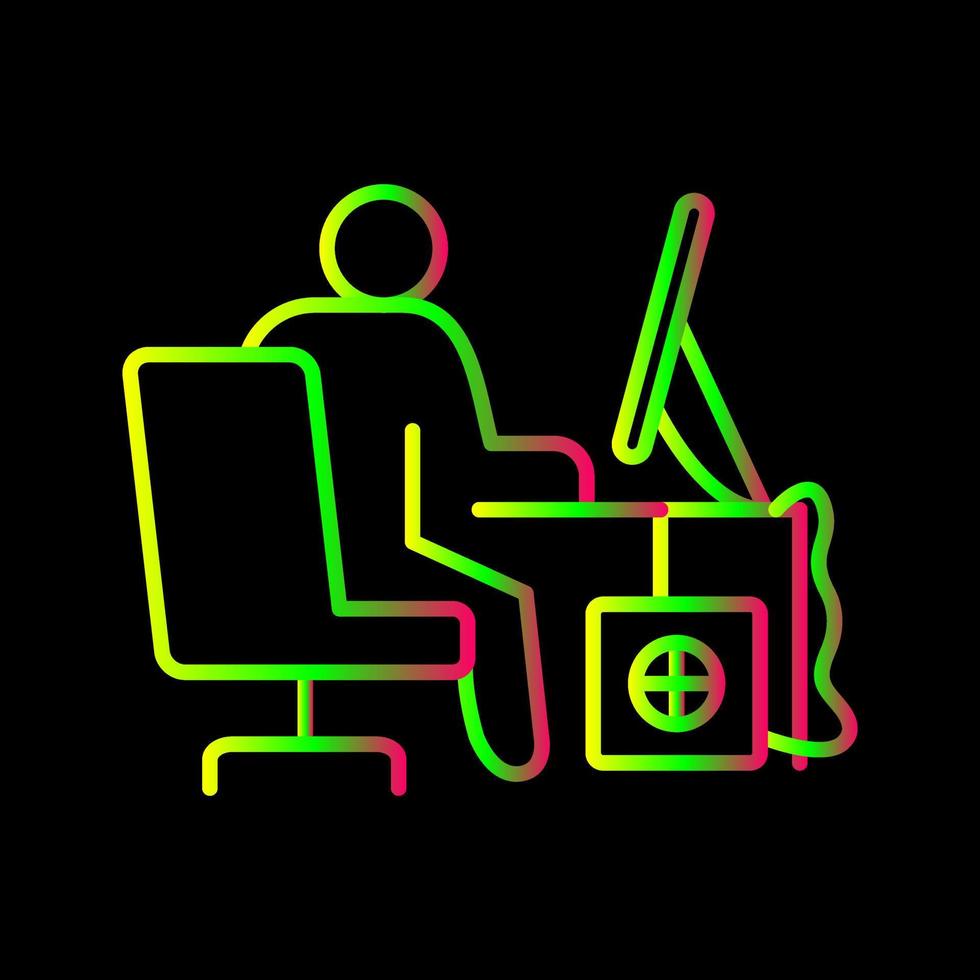 Computer Worker Vector Icon
