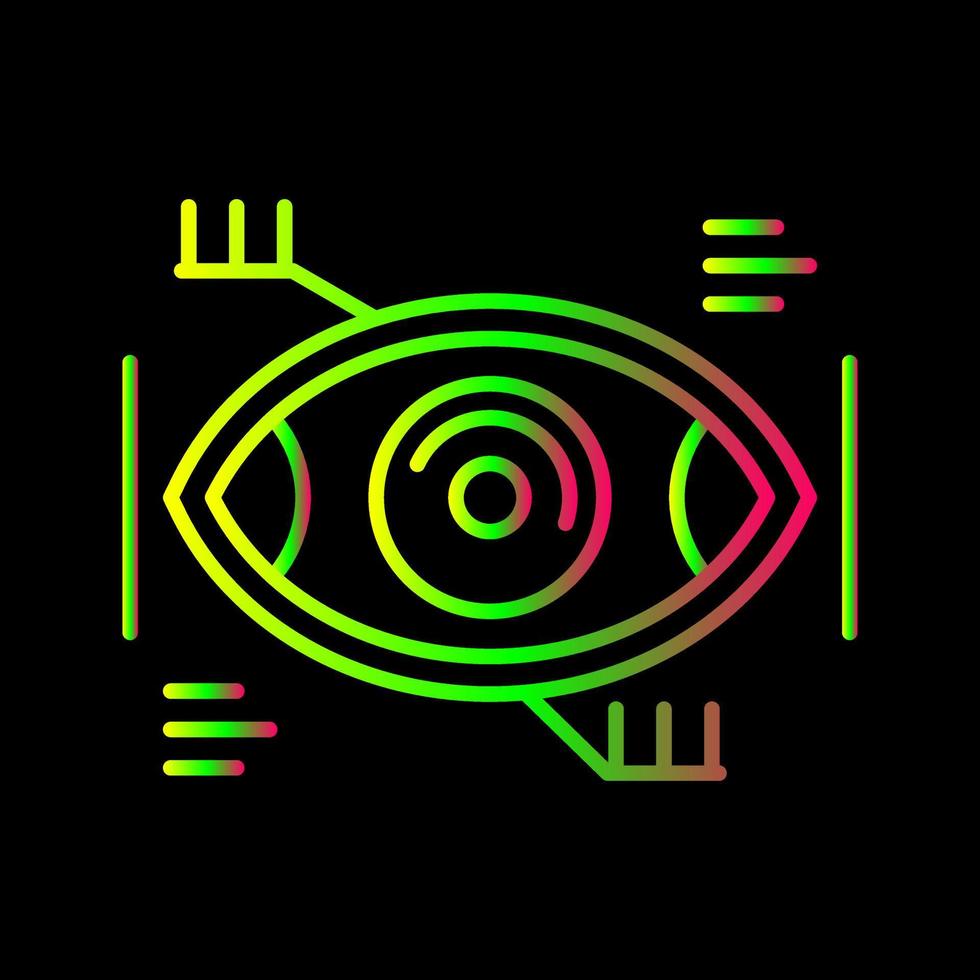 icono de vector de reconocimiento ocular